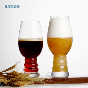 Sanzo Bar Creative Crescent Shape Juice Beer Tumbler Glass Anpassad storlek Dricka Beer Glass Personliga ölglas